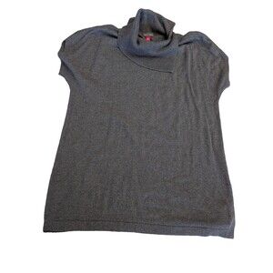 Vince Camuto Women's Gray Cowl Neck Short Sleeve Sweater Top, Size XS